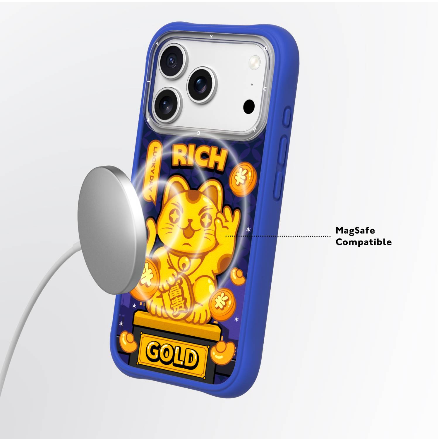 قاب Lucky Day گربه آبی یانگ کیت Youngkit آیفون